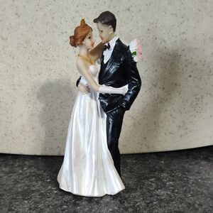 Charming Bride and Groom Cake Topper
